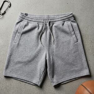 PUMA Men's Sweat Shorts Size Large L Heather Grey Fleece Lined Athletic Lounge